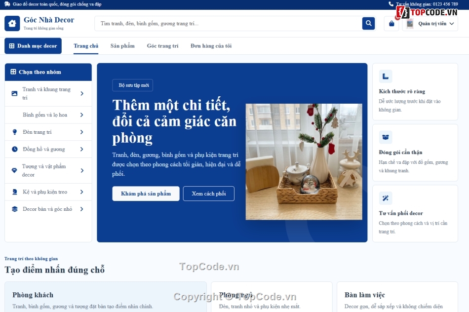 đồ trang trí,web trang trí,website bán hàng
